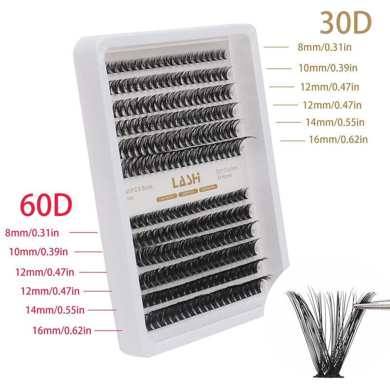 Individual False Eyelashes, 1 Box Natural Look Eyelash Extensions, Self Grafting Curl Eyelashes, Eye Makeup Enhancement False Eyelashes for Women & Girls, Christmas Gift