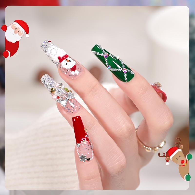 GAOY Glitter Gel Nail Polish Set of 6 pcs for Christmas nails Manicure Including Red Green White Gold Sliver Chrome Platinum Matte Nail Art Nail Care