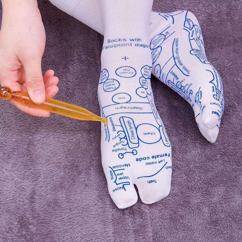 Reflexology Socks with Trigger Point Massage Tool for Foot Massage