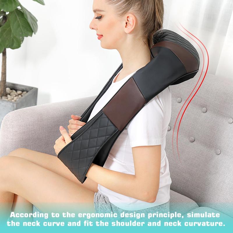 Shiatsu Neck and Back Massager with Soothing Heat,  Best Christmas Gift ,Electric Deep Tissue 4D Kneading Massage Pillow for Shoulder, Leg, Use at Home, Office, Car - Gifts for Women Men Mom Dad with Best Christmas Gifts for Dads Moms Boys Girls