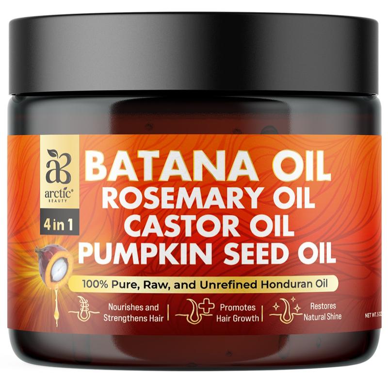 All-in-One Batana Oil Cream (5 oz) - Arctic Beauty Blend for Hair Health & Scalp Health - 100% Pure and Unrefined with Rosemary, Castor, & Pumpkin Seed Oil - LARGE BOTTLE