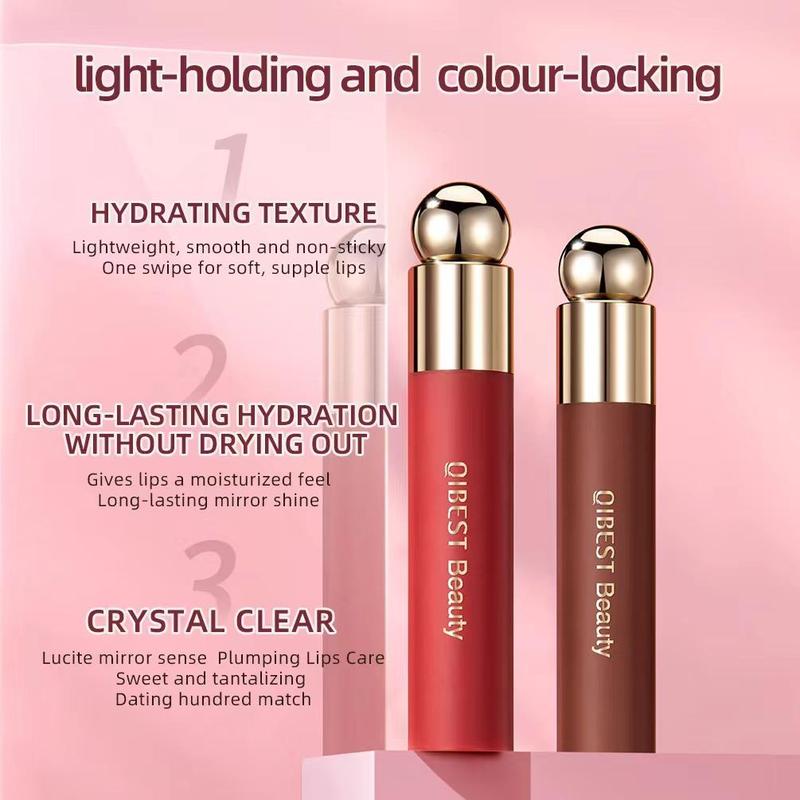 Long-lasting Mirror Lip Gloss, Tinted Moisturizing Liquid Lip Balm, Glossy Lip Oil, Plumping Lipstick for All Occasions Makeup, Hydrating Daily Lip Cosmetic, Lighter Lipstick