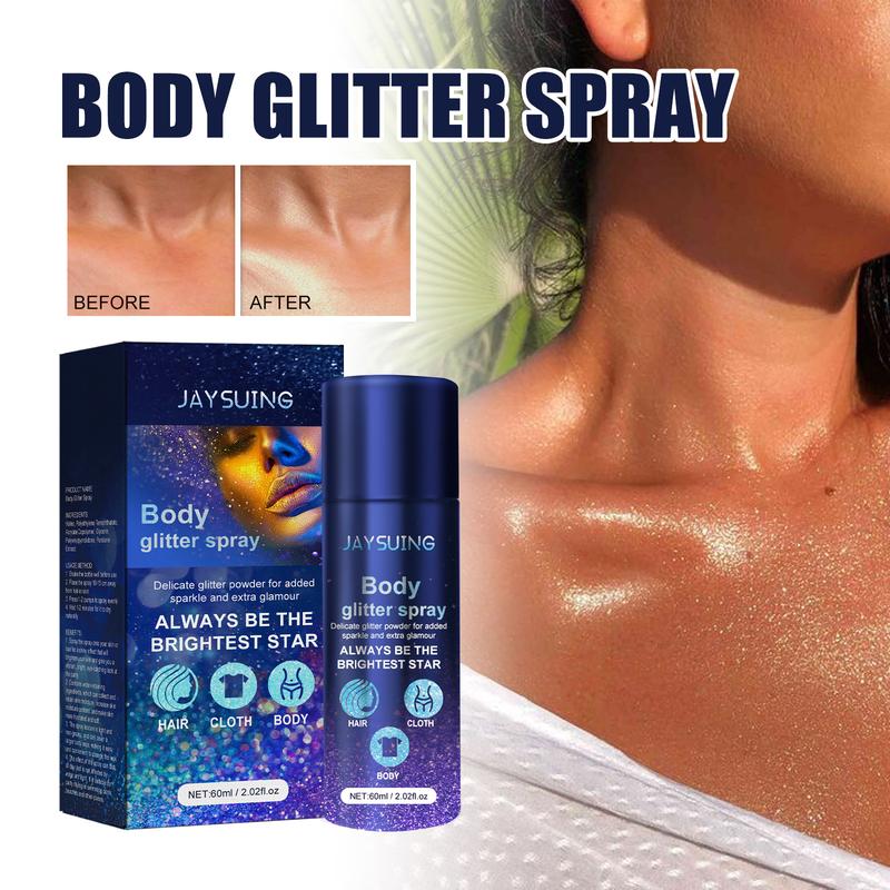 Jaysuing Glitter Spray Evening Mood Brightening Glitter Highlighter Spray