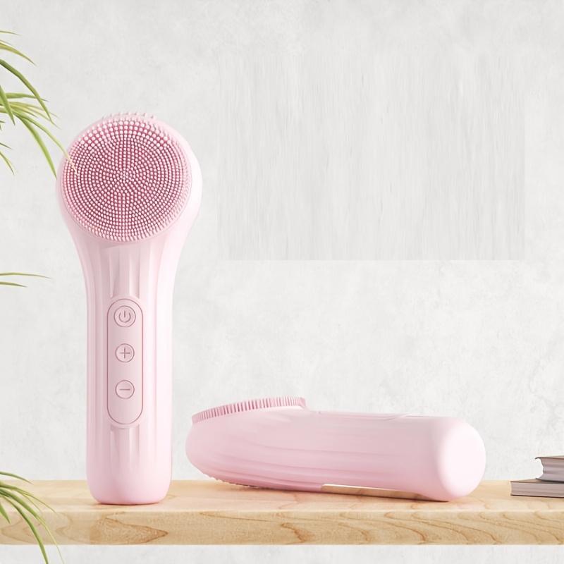 USB Rechargeable Facial Cleansing Brush, Ultra Hygienic Soft Silicone, Vibrating Thermostatic Heat Facial Deep Cleansing Electric Cleansing Brush, Facial Pore Cleansing Beauty Instrument Massage, Multi-functional Facial Cleansing Massage