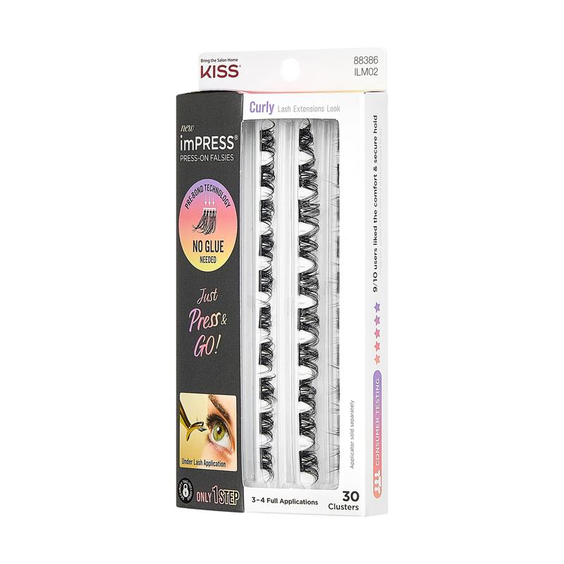 imPRESS Falsies Self Adhesive Eyelashes Refills 30 Lash Clusters - Curly