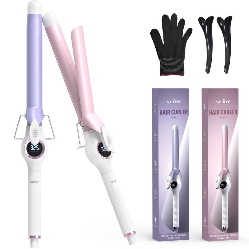 Sejoy 1 inch Curling Iron for Hair Curler, Ceramic Curling Irons, Digital Temp Control, Fast Heat Up, 60 Min Auto Shut Off hair  curling