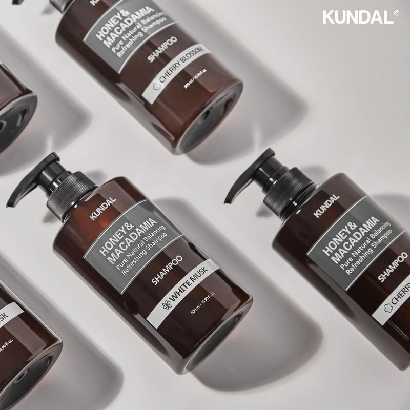 [KUNDAL]  Honey & Macadamia Natural Shampoo and Conditioner Set Moisturize, Hydrate, Repair, K-Beauty, Sulfate-Free 500ml 2Set (16.9 fl oz 2 Set) Gentle Daily Haircare, Scent, Silky hair Oil Argan