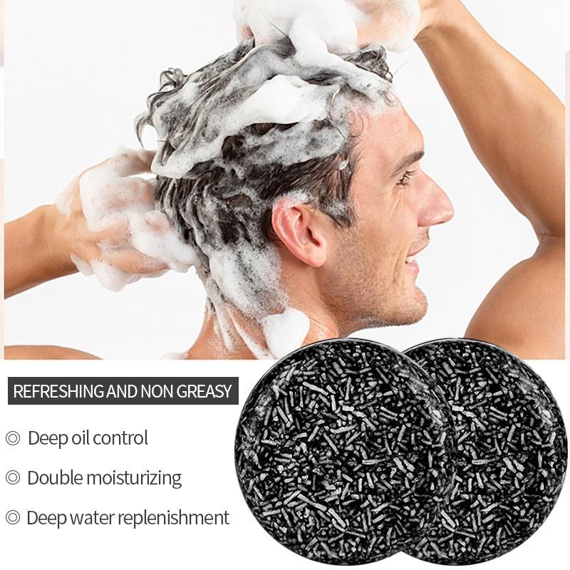 Grey Coverage Black Shampoo Soap, Deep Cleaning And Conditioning Hair Soap, Moisturizing And Hydrating Hair Care Supplies, Christmas Gift