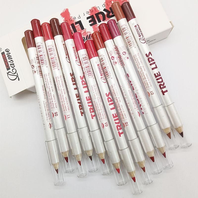 Matte Finish Lip Liner, 12pcs Waterproof Matte Lip Liners, Plumping Tinted Lip Liner Pen, Girls & Women Daily Lip Makeup Accessories, Christmas Gift