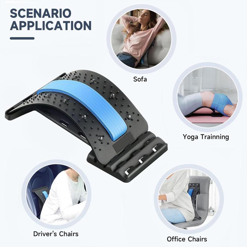 Back Stretcher Back Cracker Back Cracking Device: Back Stretcher for Lower Back Pain Relief, Back Popper Crack Lower Upper Back Stretcher, Spine Board Lumbar Stretcher