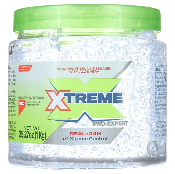 Xtreme Professional Extreme Hold Hair Gel Clear Jar, 35oz Haircare Aloe