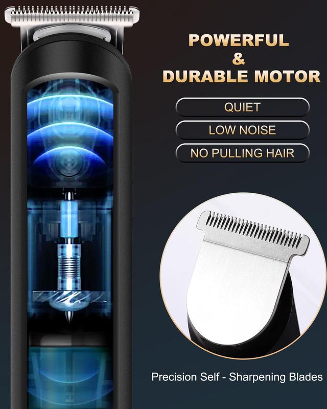 PRITECH Beard Trimmer for Men, Rechargeable Shavers for Men, Electric Razor for Men, Waterproof Groin Hair Trimmer Body Trimmer, Pubic Hair Trimmer with Standing Recharge Dock loprofxclipperross hairtrimmer