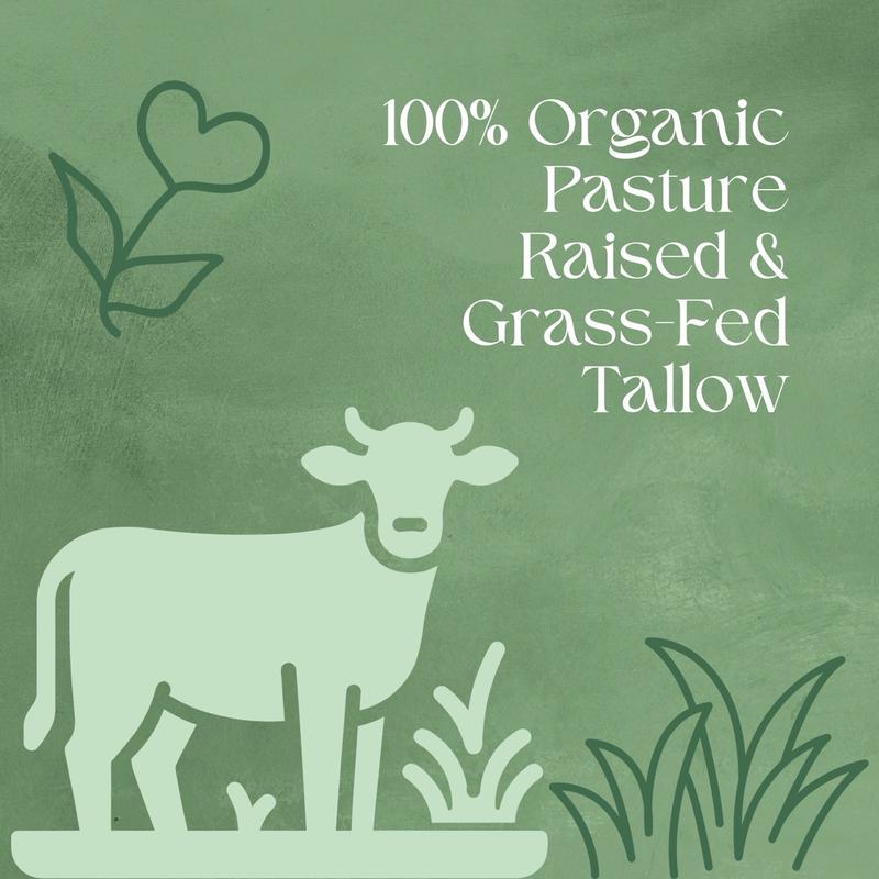 Organic Grass Fed Whipped Tallow Balm with Castor Oil & Frankincense Skincare Natural Beauty Body Moisturizer Organic Oasis Body Care Lotions Cream