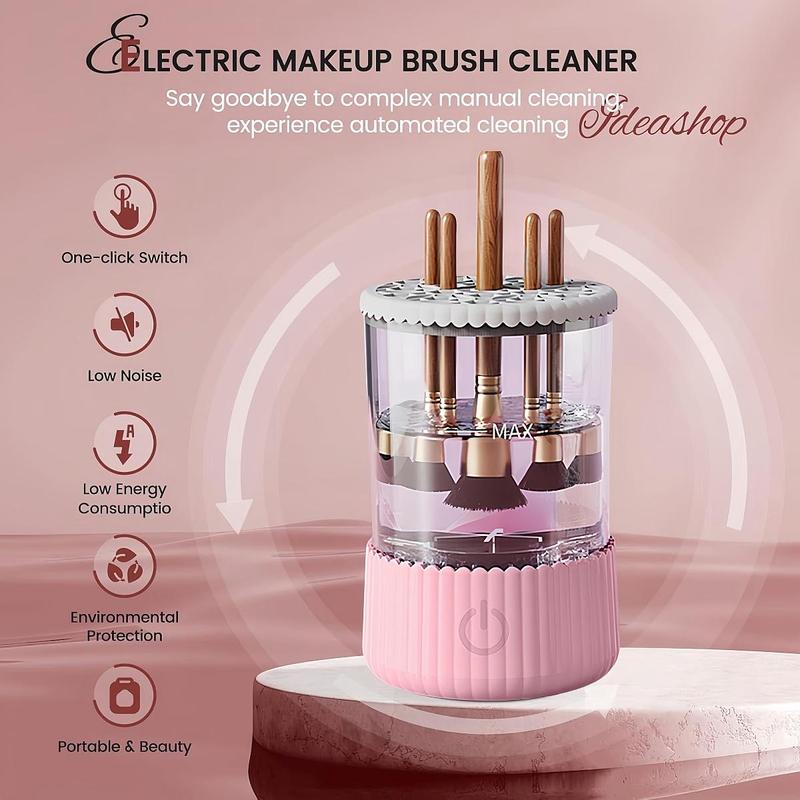 Electric Makeup Brush Cleaner, Makeup Brush Cleaning Tool with Makeup Brush Cleaning Pad, Automatic Makeup Brush Cleaning Tool, Christmas Gift