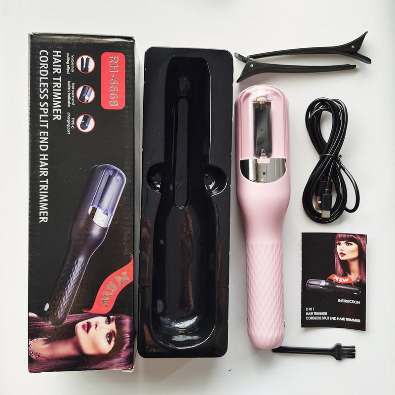 Electric Hair Trimmer, 1 Box Rechargeable Hair Split End Hair Trimmer & Accessories, Hair Styling Tools for Women & Girls, Hair Products