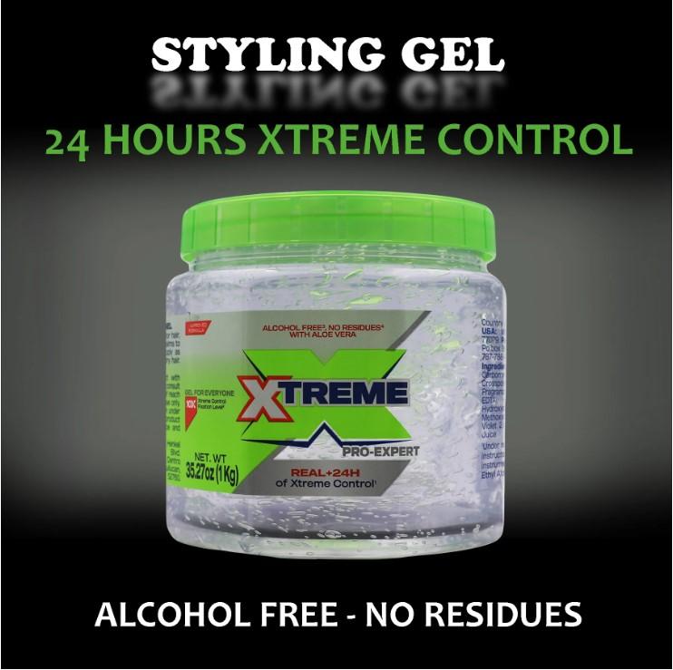 Xtreme Professional Extreme Hold Hair Gel Clear Jar, 35oz Haircare Aloe