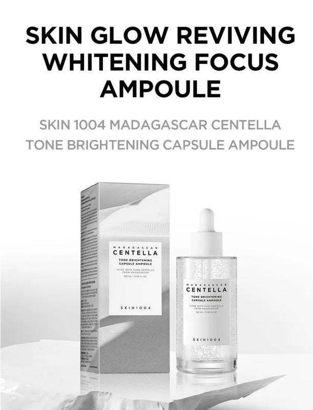 SKIN1004 Madagascar Centela ToneBrightening Capsule Ampoule 3.38fl.oz(100ml) Skincare Skin Repair Comfort Facial Serums Acne Niacinamide Radiant Sensitive Facial Serums