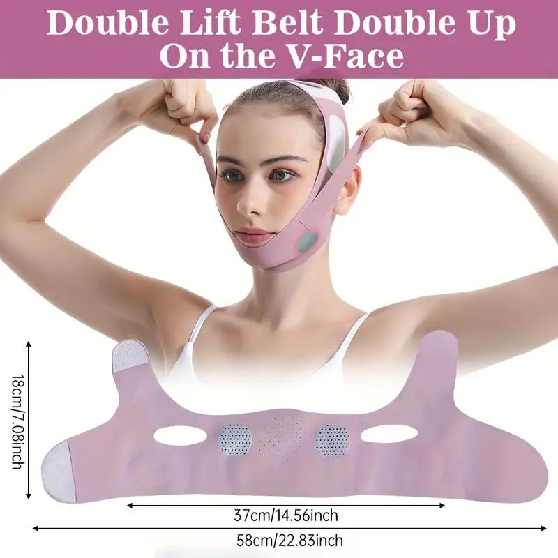 Double Chin Reducer V Line Face Lifting Tape Face Strap, Soft Silicone Chin Strap Face Shaper to Removing Double Chin for Women and Men, Black Friday, Christmas Gift