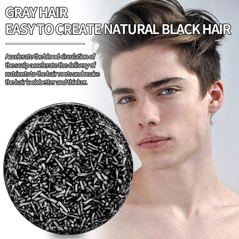 Grey Coverage Black Shampoo Soap, Deep Cleaning And Conditioning Hair Soap, Moisturizing And Hydrating Hair Care Supplies, Christmas Gift