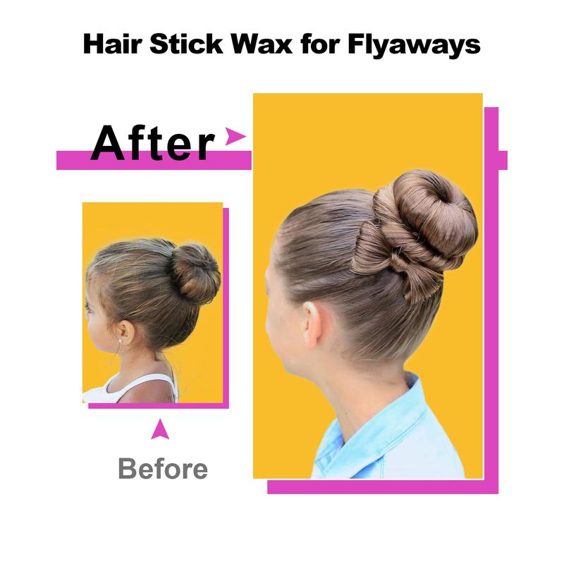 Hair Wax Stick, Wax Stick for Hair Flyaways Kids & Women Hair Accessories for Women Girls Hair Bun Maker for Kids Hair Slick Stick Baby Hair Gel Stick Kids Hair Products Hair Smoothing Stick AnWoor