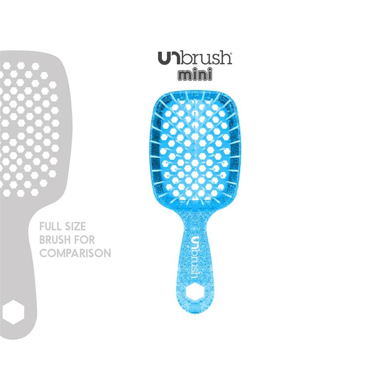 UNbrush Mini Detangling Hair Brush by FHI Heat and UNknot 7 in 1 Detangling Spray (4 oz.)