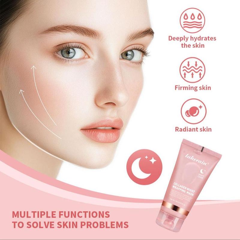 Collagen Night Facial Peel Mask, 2 Counts set Moisturizing Facial Mask, Hydrating Facial Skin Care Product for Women & Men, Suitable for All Skin Types