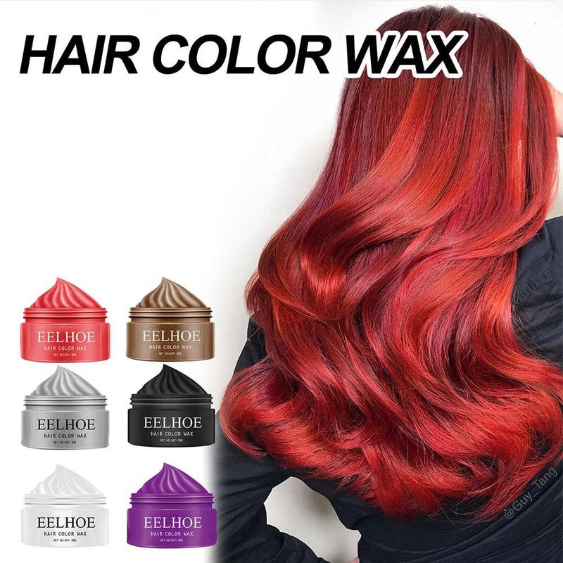 Hair Color Wax, 2 Counts set Hair Dye Wax, Waterproof Hair Dye Cream, Long Lasting Hair Dye for Men & Women