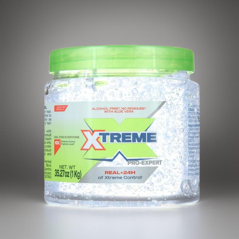 Xtreme Professional Extreme Hold Hair Gel Clear Jar, 35oz Haircare Aloe