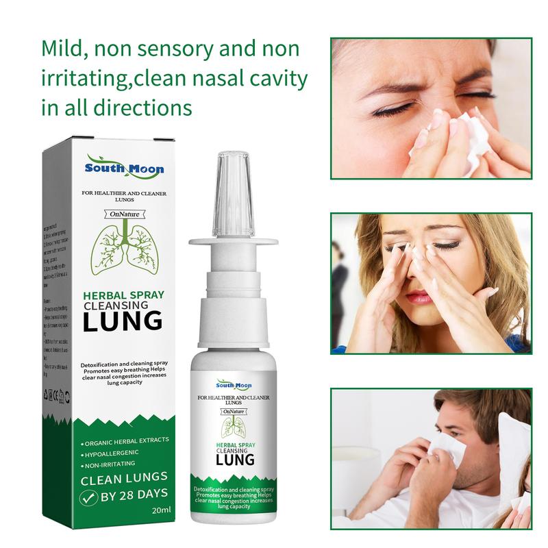 Herbal Spray Cleansing Lung, Nasal Cleansing Treatment For Runny Nose Discomfort, lung deep cleansing & detox,20ml