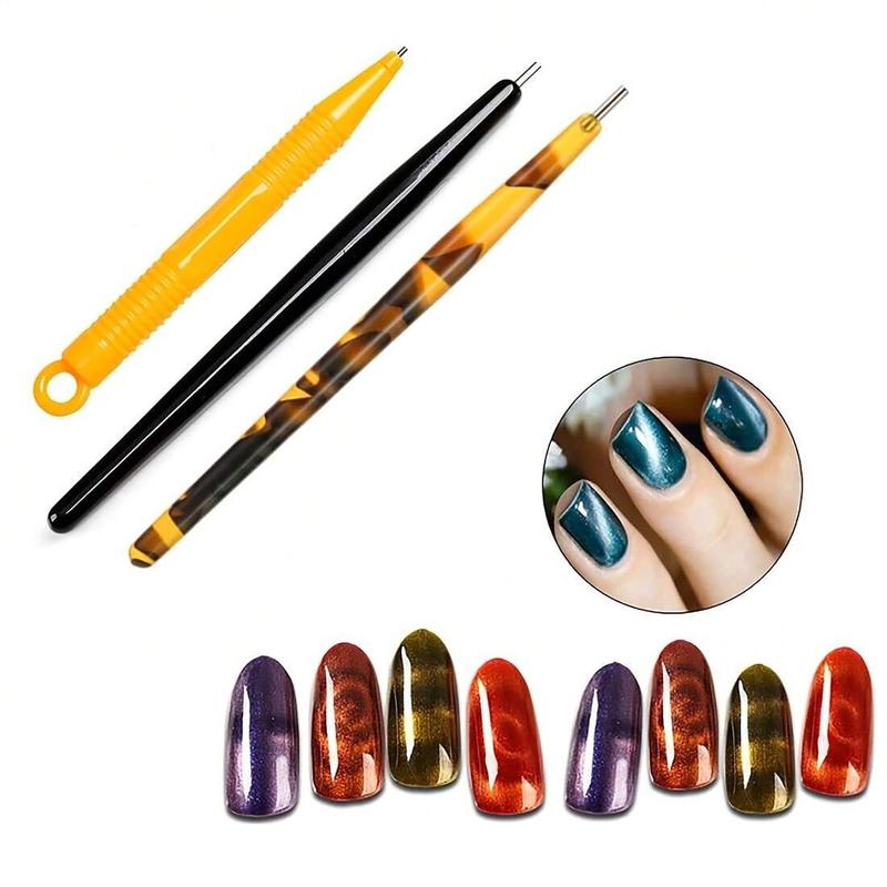 Summer Nail Art Magnet Tool Set, 16pcs set Nail Art Magnet Tool Set, Magnetic Pen, Stripe Magnet Bar, Double-headed Magnet Bar, Manicure & Pedicure Tools, Nail Art & Nail Care Products