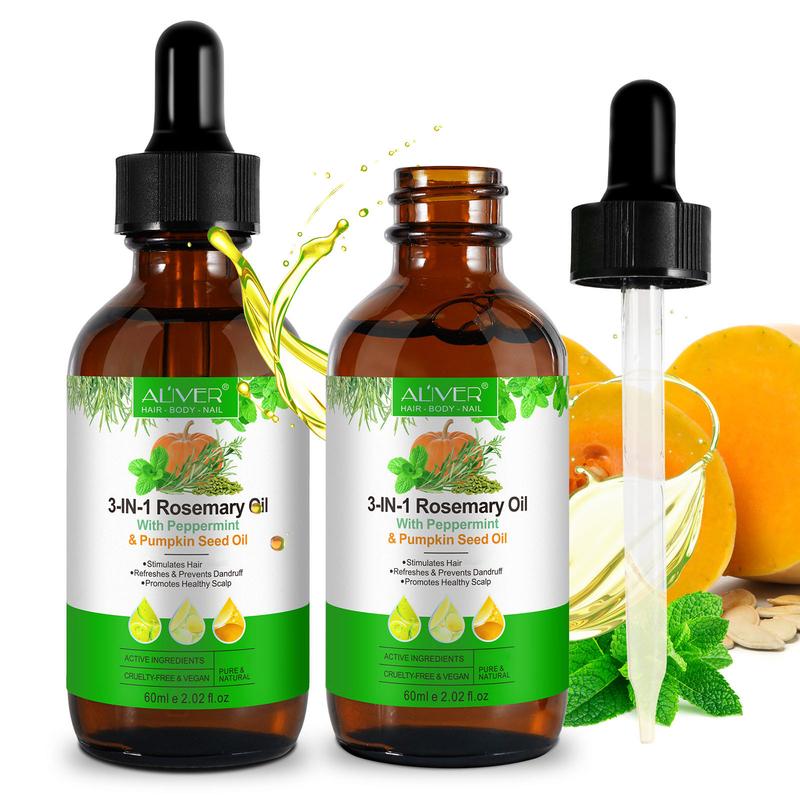 3-in-1 Rosemary Oil with Peppermint and Pumpkin Seed Oil for hair, body and nails