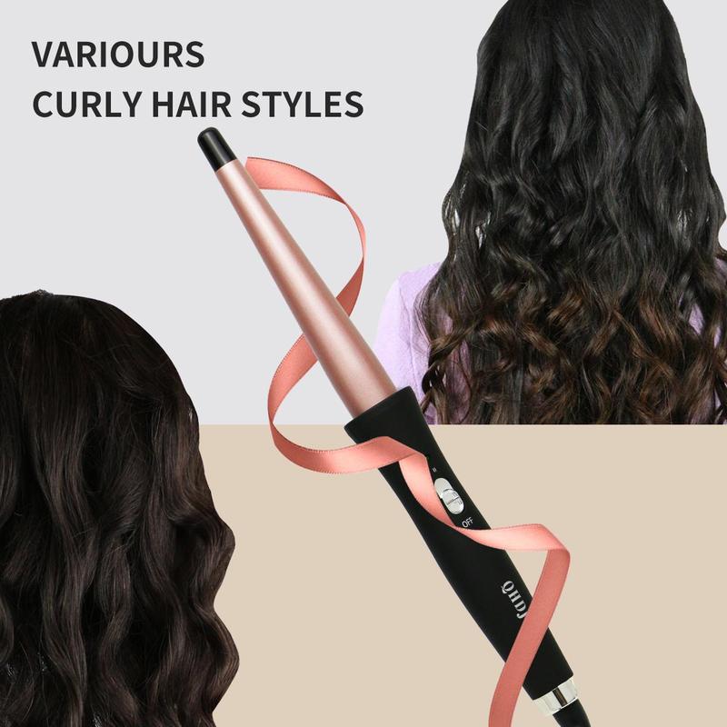 Rotatable 25-13mm Curling Iron, 1 Count Portable Comfort Heated Hair Curler, Heated Hair Styling Tool For Home, Salon, Barbershop