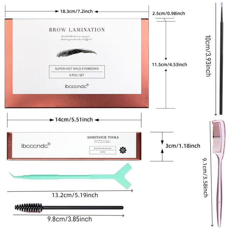 Eyebrow Lamination & Eyebrow Dyeing Kit, 25pcs set Eyebrow Styling Kit with Eyebrow Brush & Tweezers & Eyebrow Lamination Tools