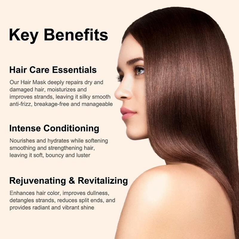 KOEC Caviar Extract Hair Mask – Moisturizing & Restoring for Dry, Frizzy Hair – Enhances Smoothness, Reduces Tangles – Suitable for All Hair Types – Daily Hair Care with Argan, Jojoba & Shea