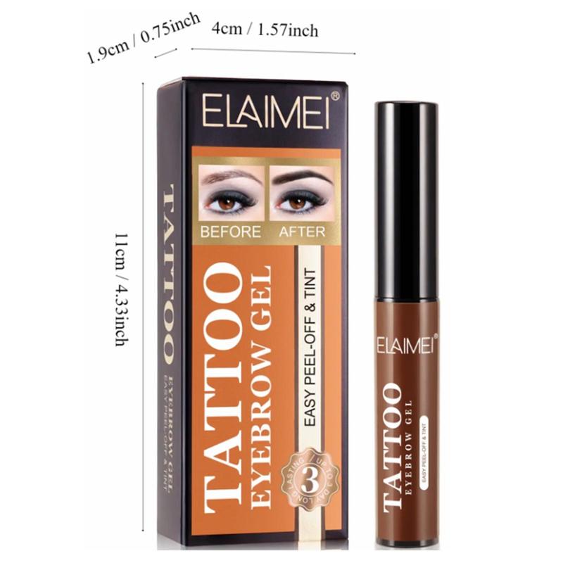 ELAIMEI Tattoo Eyebrow Gel Makeup Waterproof Lasting Eye Brow Enhancers Liquid Gel 3pcs