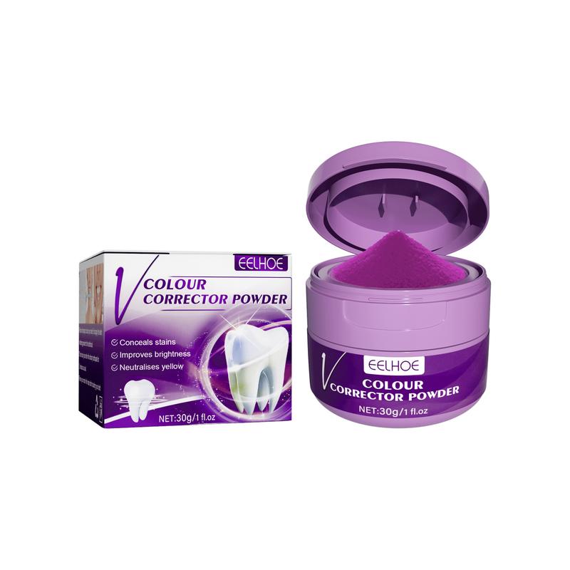 Purple Teeth Whitening, Teeth Whitener, Teeth Whitening Powder Mint Flavor Tooth Powder Natural Teeth Whitening Color Corrector Purple Toothpaste Powder for Tooth Stain Removal Instant Teeth