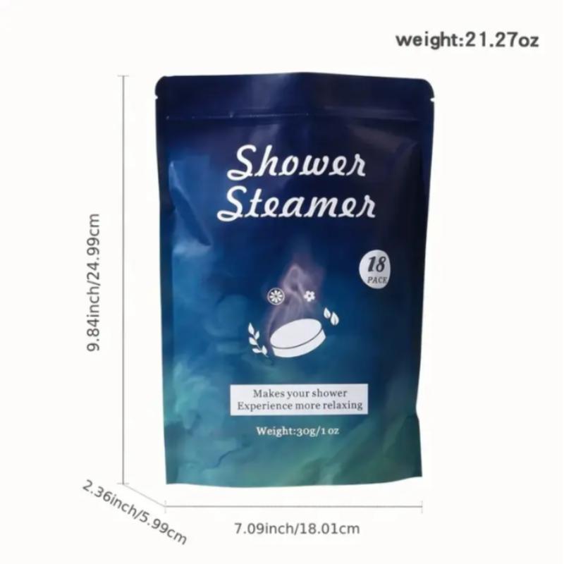 Shower Steamer, 18pcs pack Natural Essential Oil Shower Tablet, Strong Flavor Body Wash & Soap for Women & Men, Bath & Body Care Product