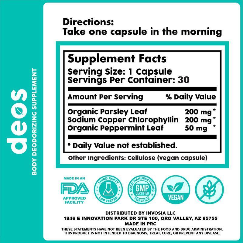 Full Body Deodorant Supplement | DEOS Internal Deodorant Full Body