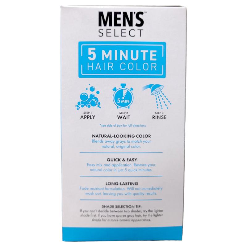 Men's Select Long Lasting Black Hair Dye for Men in just 5 min,Natural color,Ammonia-free Gentle Haircare Salon