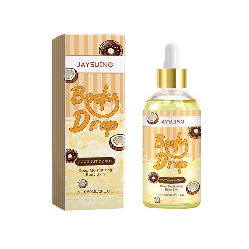 Coconut Donut Body Care Oil, Moisturizing Body Massage Oil, Hydrating Body Care Oil for Women & Men, Body Care Product for Daily Use