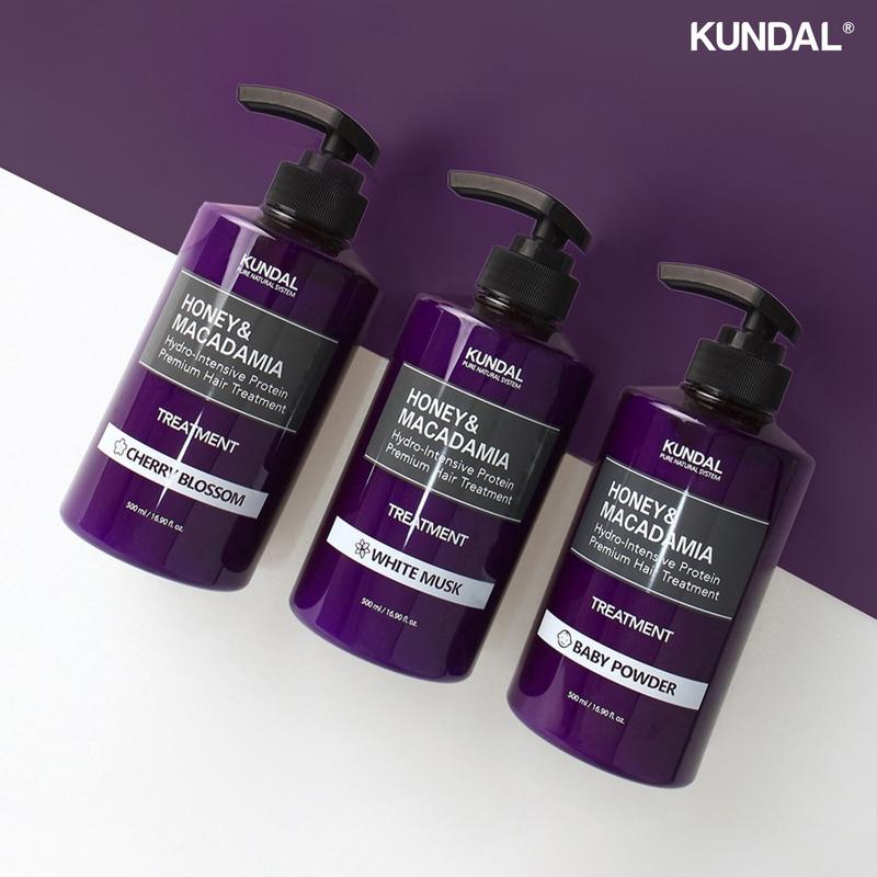 [KUNDAL]  Honey & Macadamia Natural Shampoo and Conditioner Set Moisturize, Hydrate, Repair, K-Beauty, Sulfate-Free 500ml 2Set (16.9 fl oz 2 Set) Gentle Daily Haircare, Scent, Silky hair Oil Argan