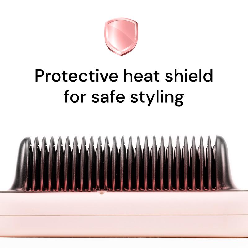 NEW! L’ange - Smooth-It 2-in-1 Digital Straightening Comb Blush