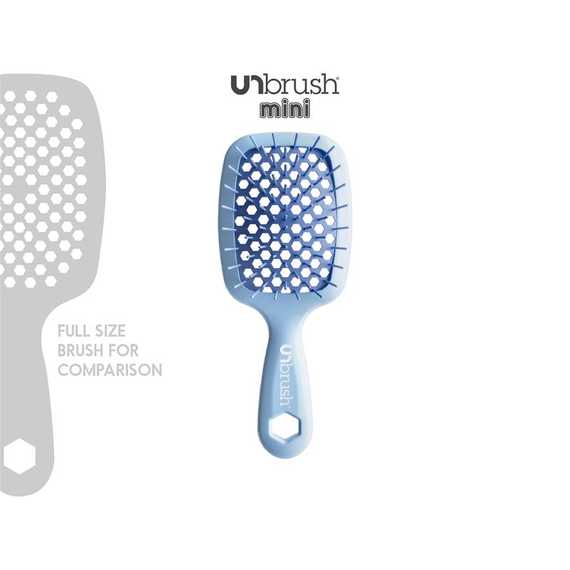 UNbrush Mini Detangling Hair Brush by FHI Heat and UNknot 7 in 1 Detangling Spray (4 oz.)