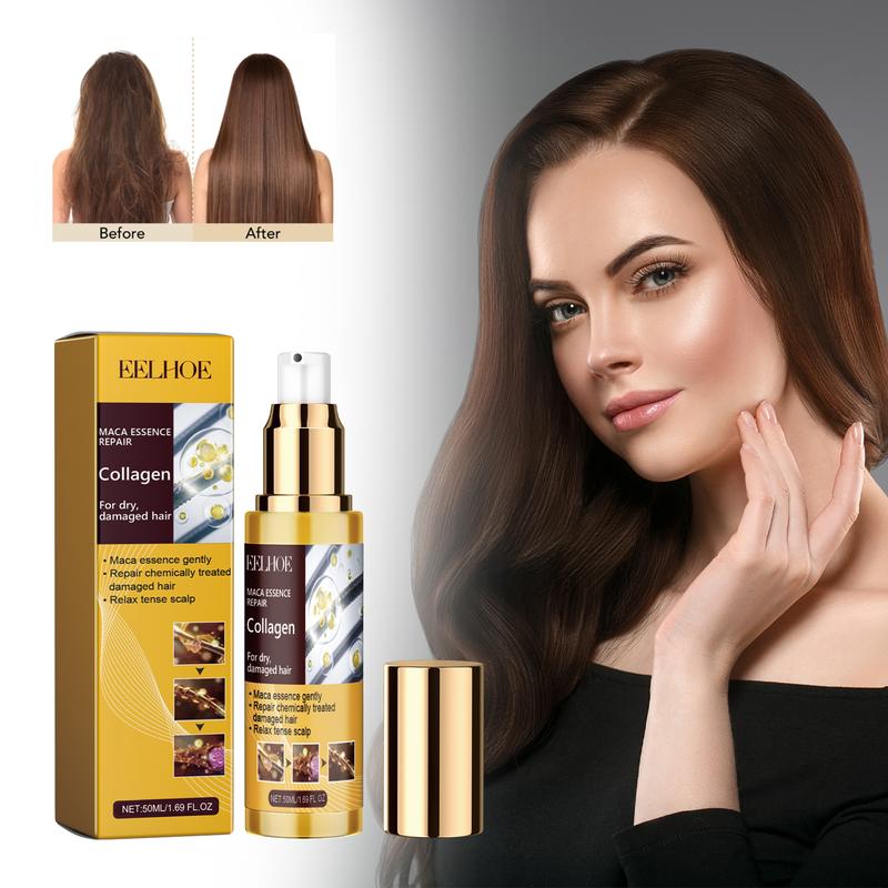 Collagen Hair Oil repairs split ends, improves hair texture, moisturizes and softens hair serum