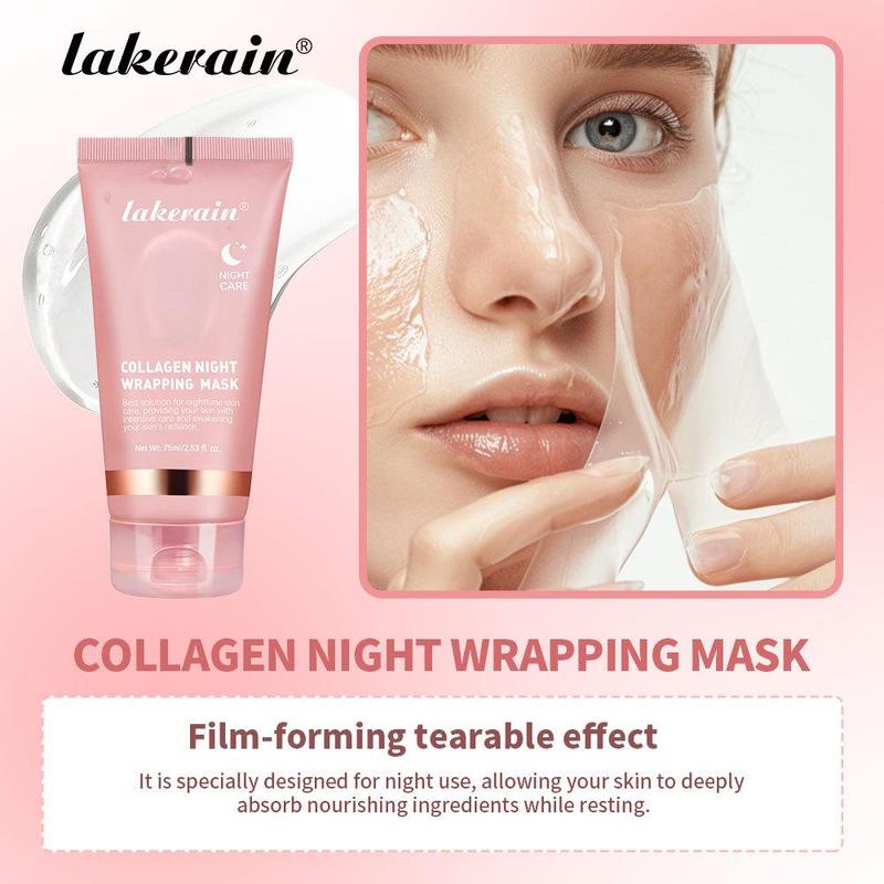 Collagen Night Facial Peel Mask, 2 Counts set Moisturizing Facial Mask, Hydrating Facial Skin Care Product for Women & Men, Suitable for All Skin Types