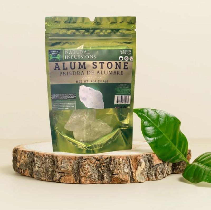 Alum Stone (Piedra de Alumbre) 4 oz - Multi-Purpose Crystal for Skin Care and Healing - Natural Deodorant & Antiperspirant | Shaving Stone. Body Care Radiant