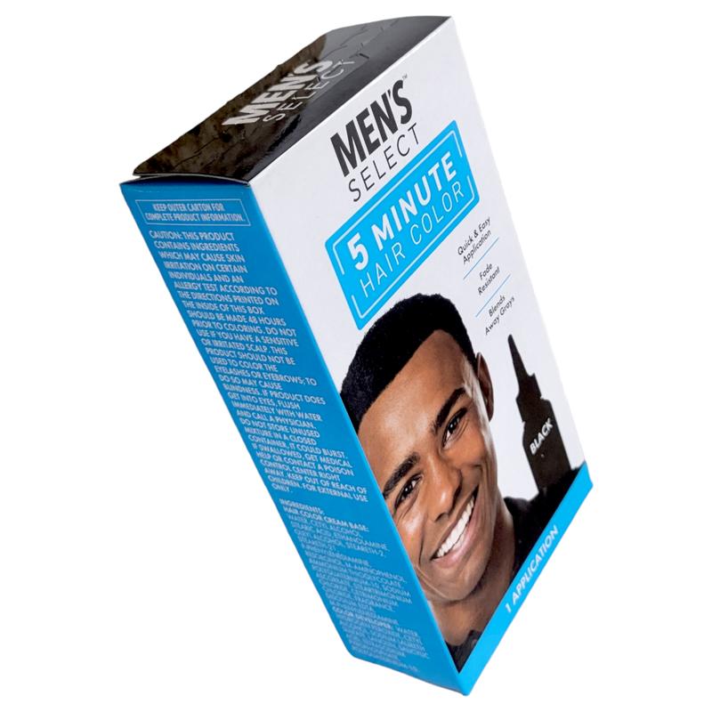 Men's Select Long Lasting Black Hair Dye for Men in just 5 min,Natural color,Ammonia-free Gentle Haircare Salon