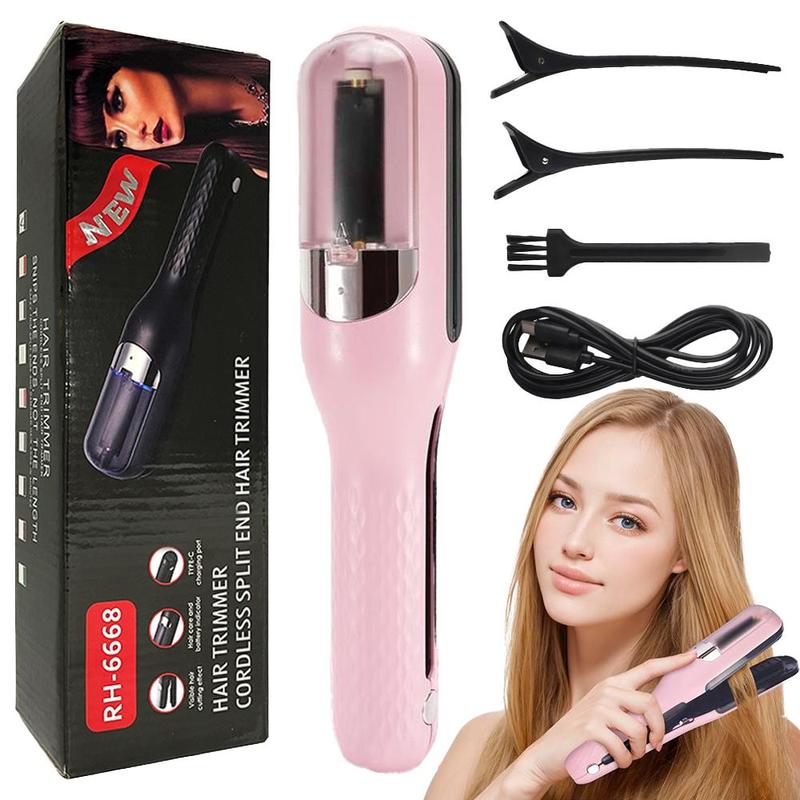 Electric Hair Trimmer, 1 Box Rechargeable Hair Split End Hair Trimmer & Accessories, Hair Styling Tools for Women & Girls, Hair Products