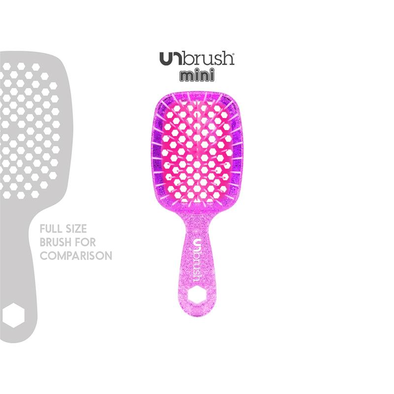 UNbrush Mini Detangling Hair Brush by FHI Heat and UNknot 7 in 1 Detangling Spray (4 oz.)