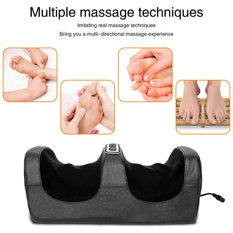 Low Price Foot Massager without Remote Control,Shiatsu Foot Massager Machine with Soothing Heat, Deep Kneading Therapy,Improve Blood Circulation and Foot Wellness,Relax for Home or Office Use(Black)